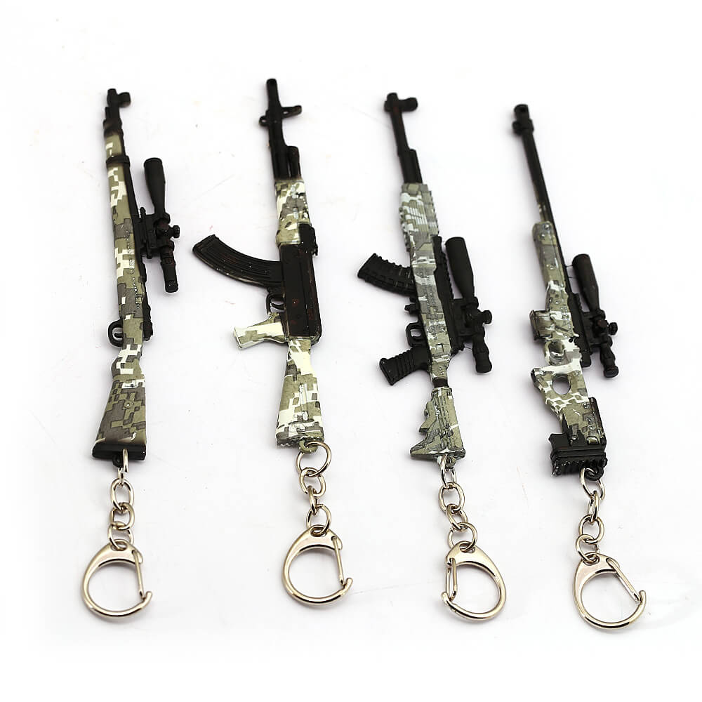 12CM CF Camouflage metal weapon gun model Key Holder | WISHINY