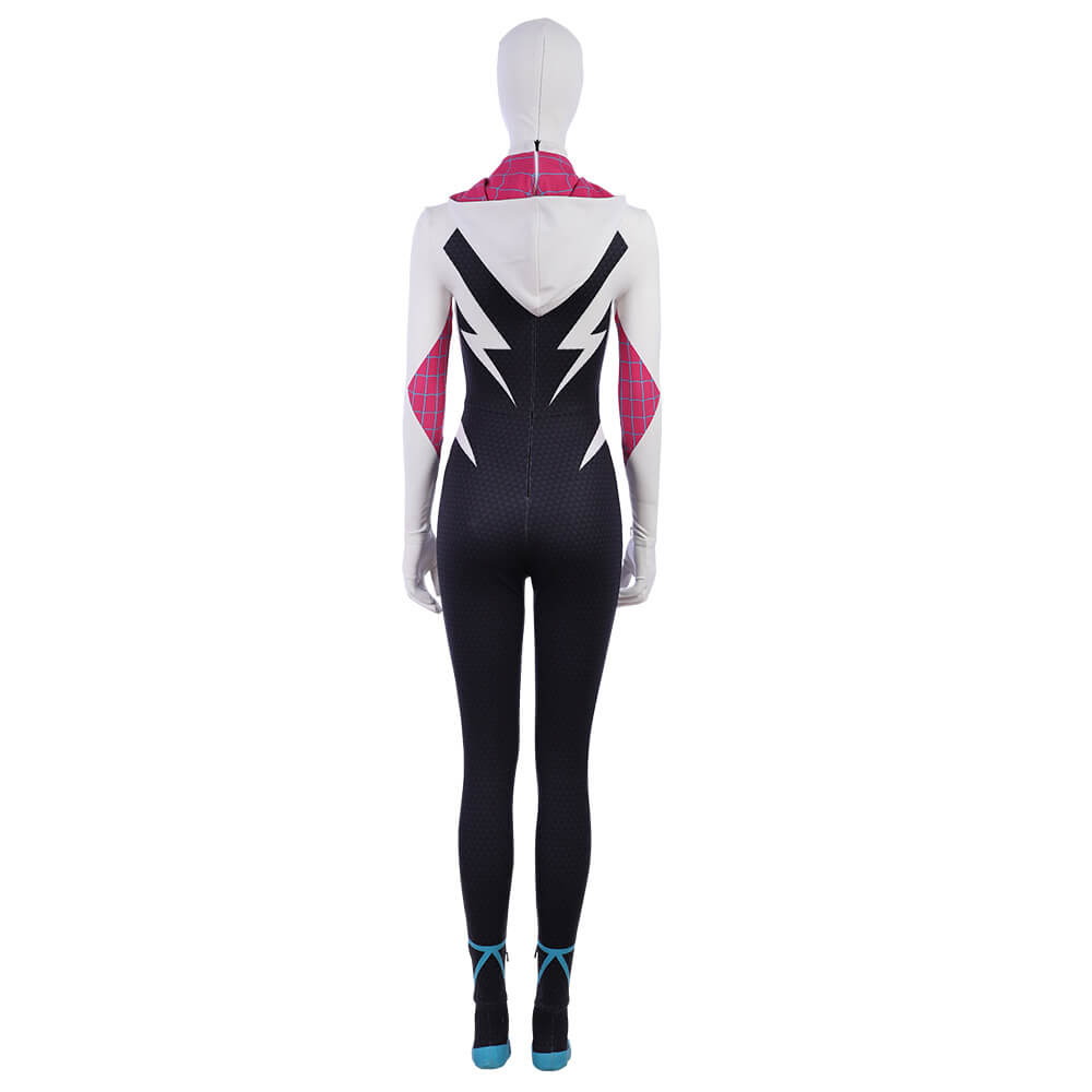Into The Spider Verse Halloween Costumes Spider-Gwen Jumpsuits | WISHINY