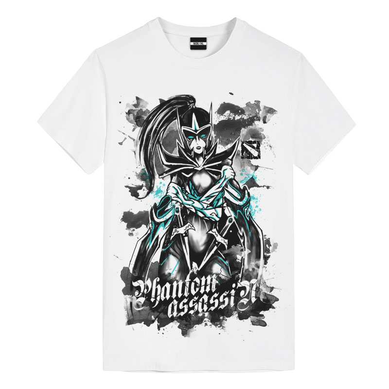 DOTA 2 Ink Phantom Assassin T-Shirts Cool Kids T Shirts