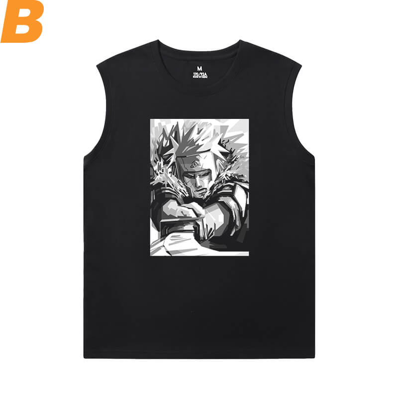 Japanese Anime Shirts Naruto Mens Sleeveless Sports T Shirts | WISHINY