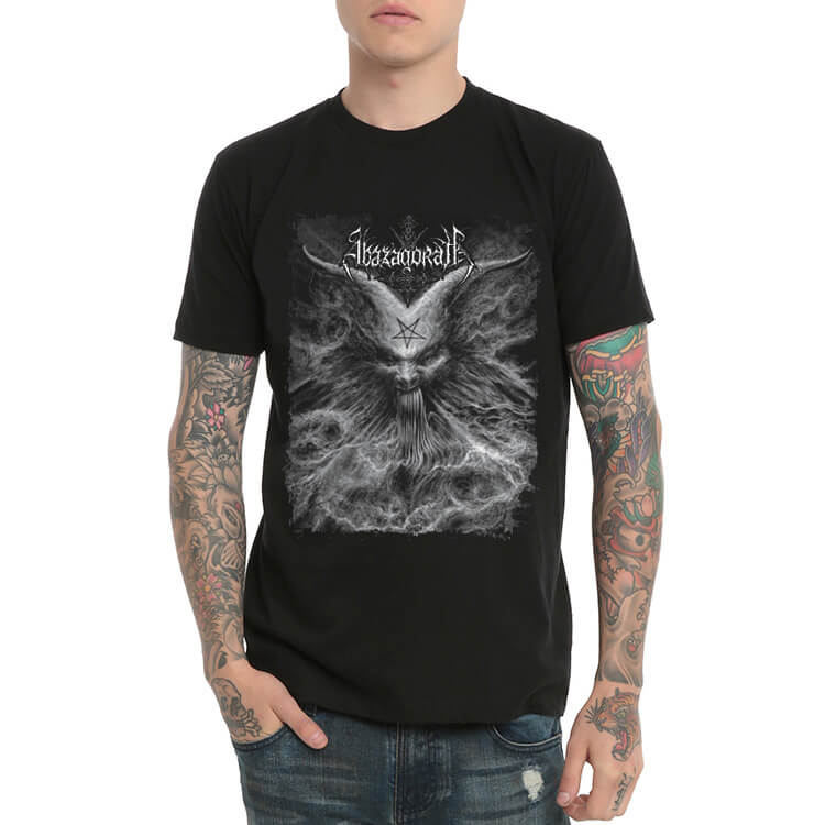 Abazagorath Heavy Metal Rock Print T-Shirt Black | WISHINY