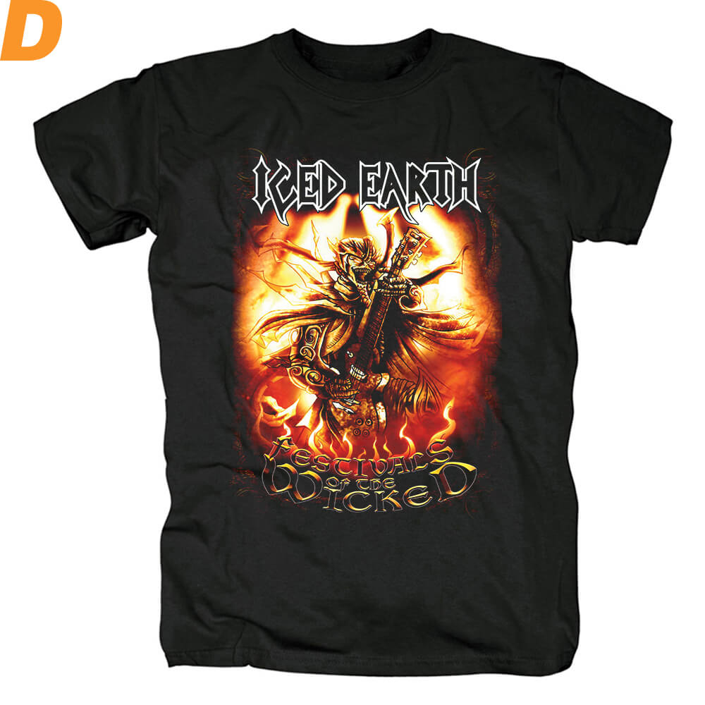 Awesome Iced Earth Tshirts Us Metal Rock Band T-Shirt | WISHINY