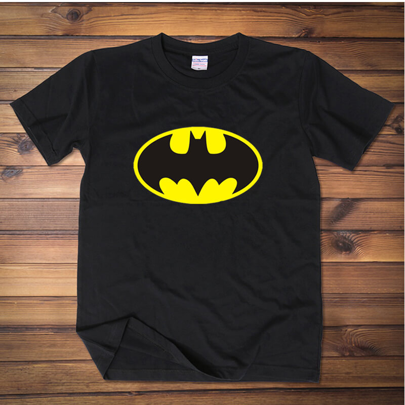 Batman T Shirt Cartoon Crew neck Tee Short Sleeve