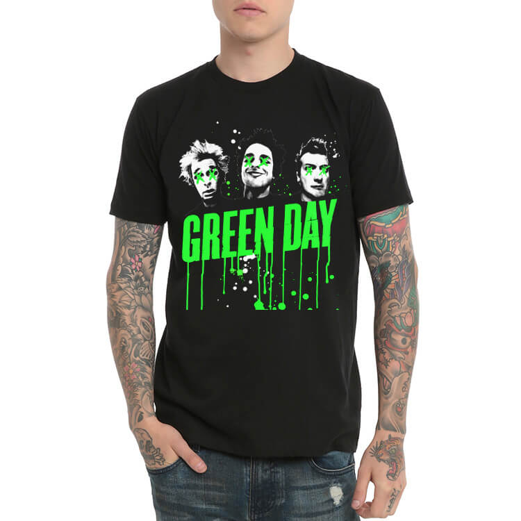 Cool Green Day Rock T-Shirt Heavy Metal Band Tee