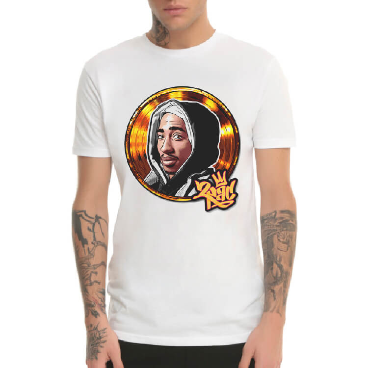 Cool hip hop Tupac White Tee Shirt