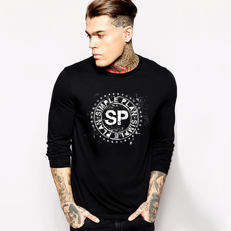 cool Simple Plan T-Shirt Long Sleeve Rock Music Team shirt 