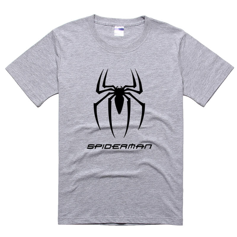 Cool Spiderman Logo T-shirt Black XXL Tee | WISHINY