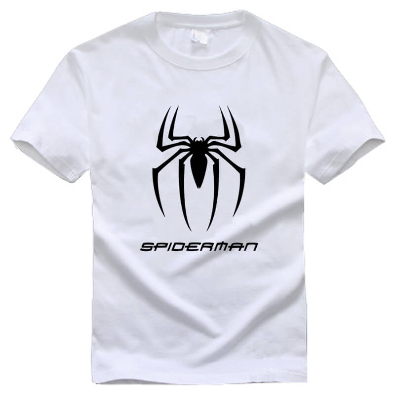 Mát mẻ spiderman logo t- shirt màu đen xxl tee | WISHINY