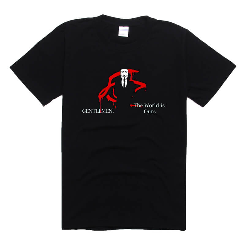 Cool V for Vendetta Black Tshirt