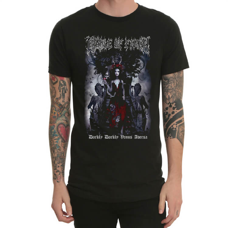 Cradle Of Filth Metal Rock Print T-Shirt | WISHINY