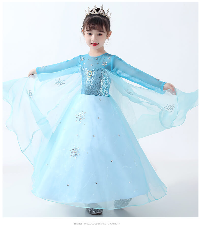 Girls Quality Disney Frozen 2 Elsa Dress Elsa Dress Up Costume For Kids