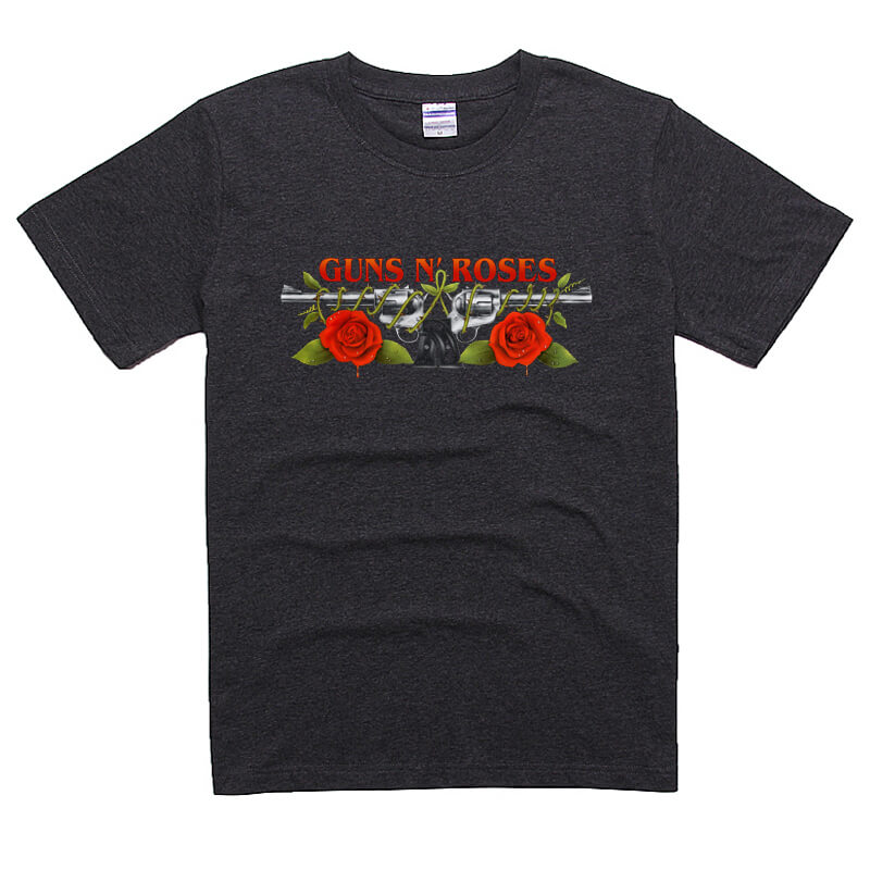 Guns N Roses Band Logo Tee Shirt Black Women Cotton Tshirt | WISHINY