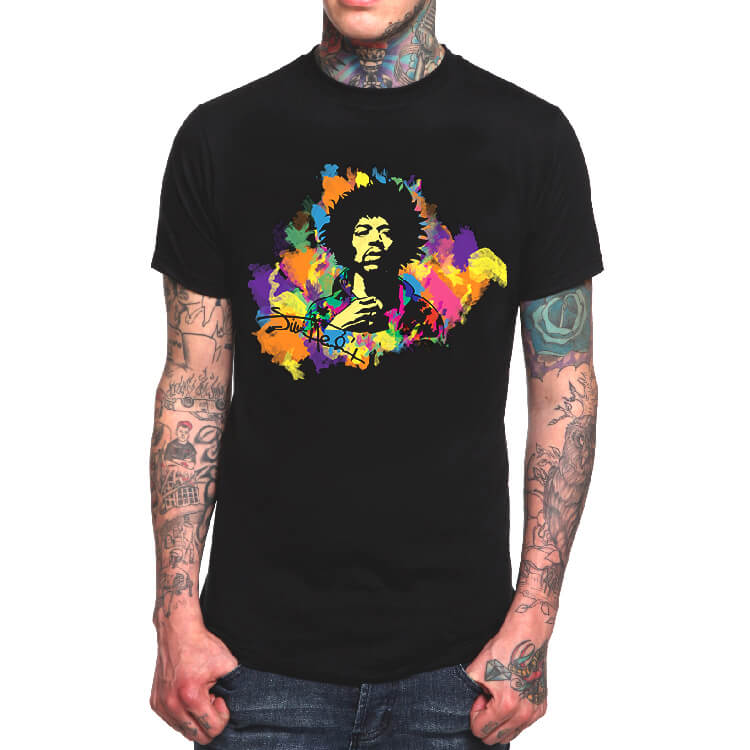 Jimi Hendrix Band Rock Tee Shirt Black | WISHINY