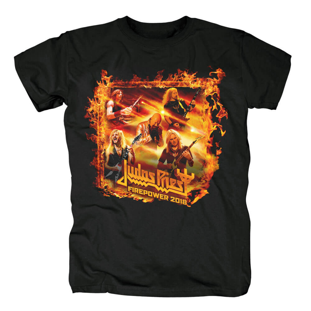 Knop silhuet Konsulat Judas Priest Band T-Shirt Uk Metal Rock Tshirts | WISHINY