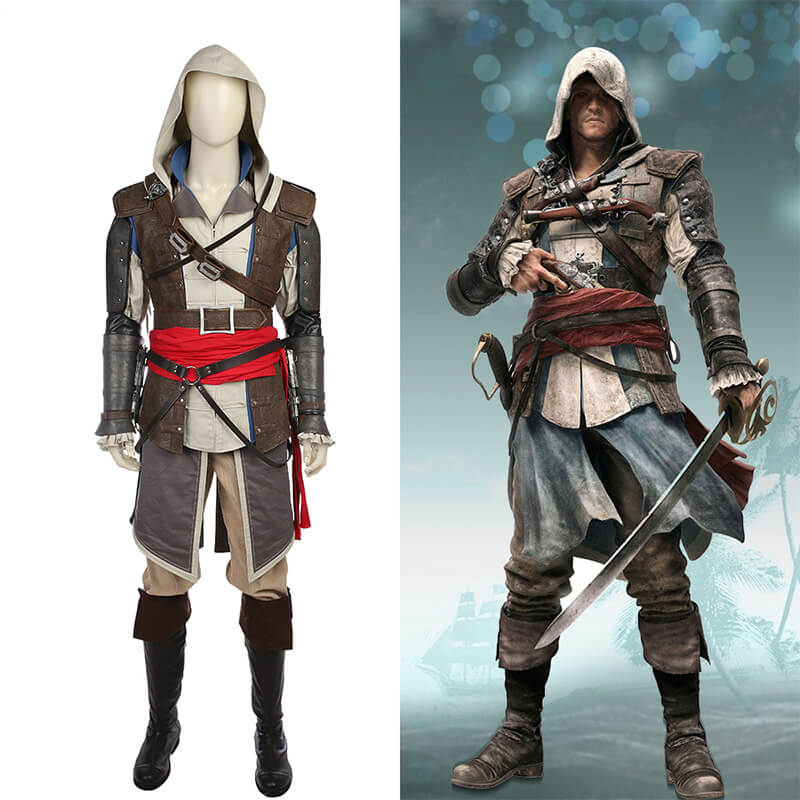 Assassin's Creed 4 Halloween Costume Edward James Kenway Cosplay Costume