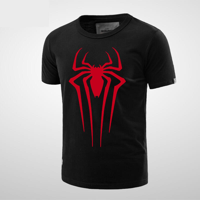 Marvel Spiderman T Shirt Men Boy Black Tee | WISHINY
