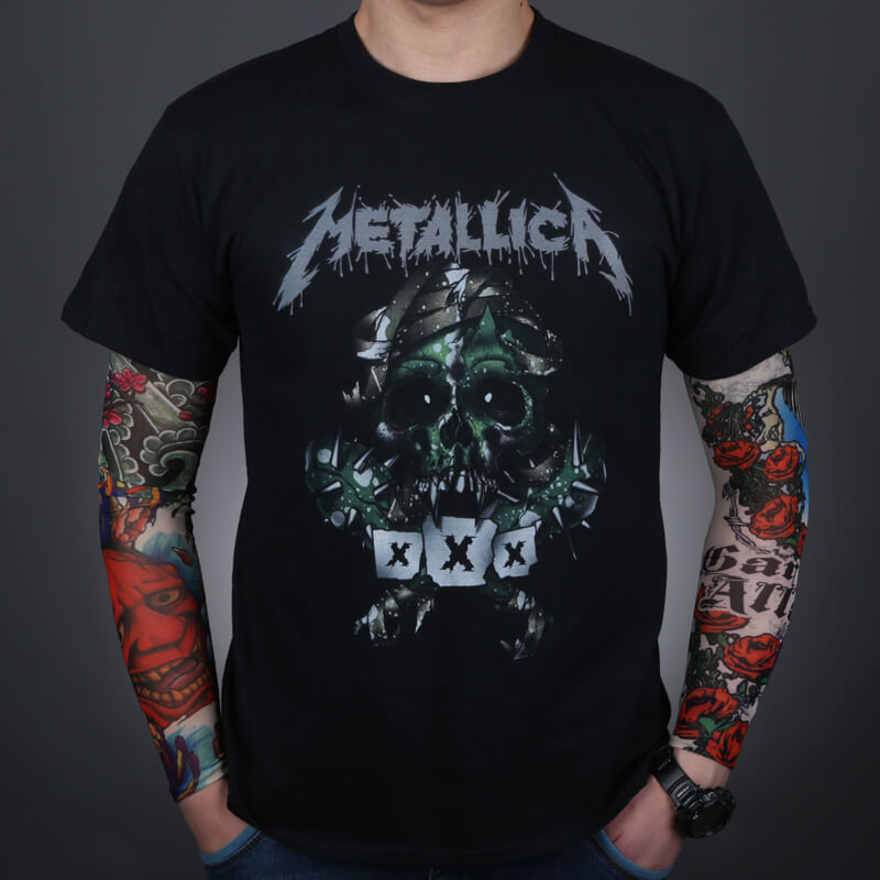 Metallica Band Fashion Skull Black Tshirt | WISHINY