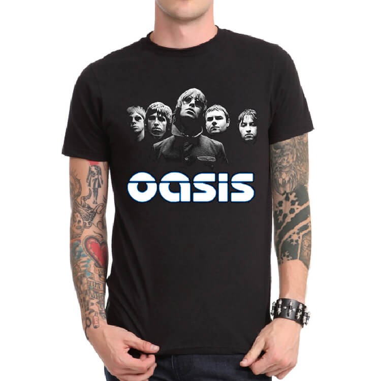Oasis Metallic Rock Print T-Shirt