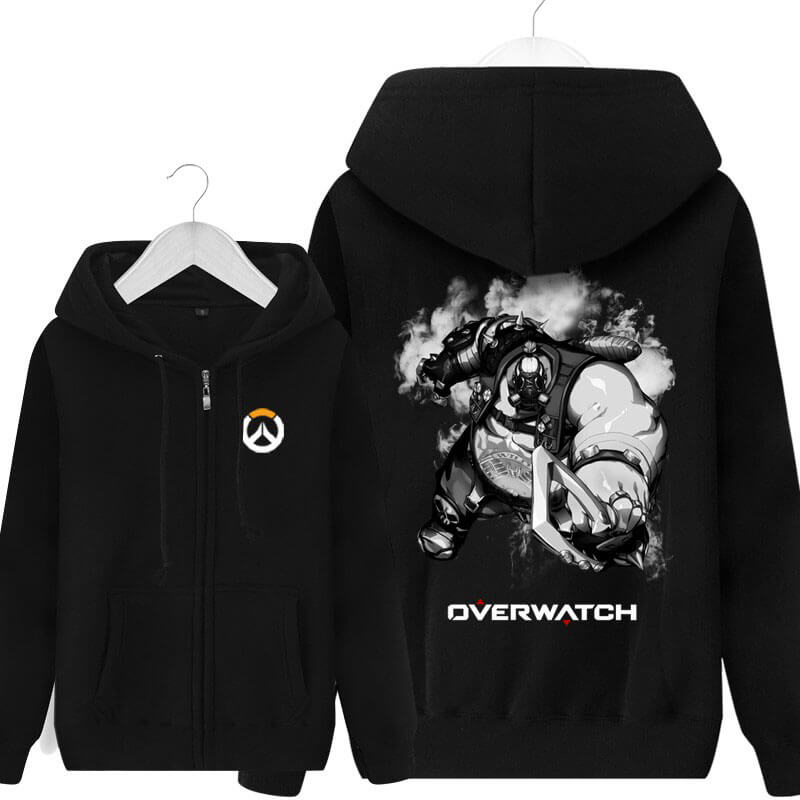 Overwatch Roadhog Sweatshirt Men Black Hoodies
