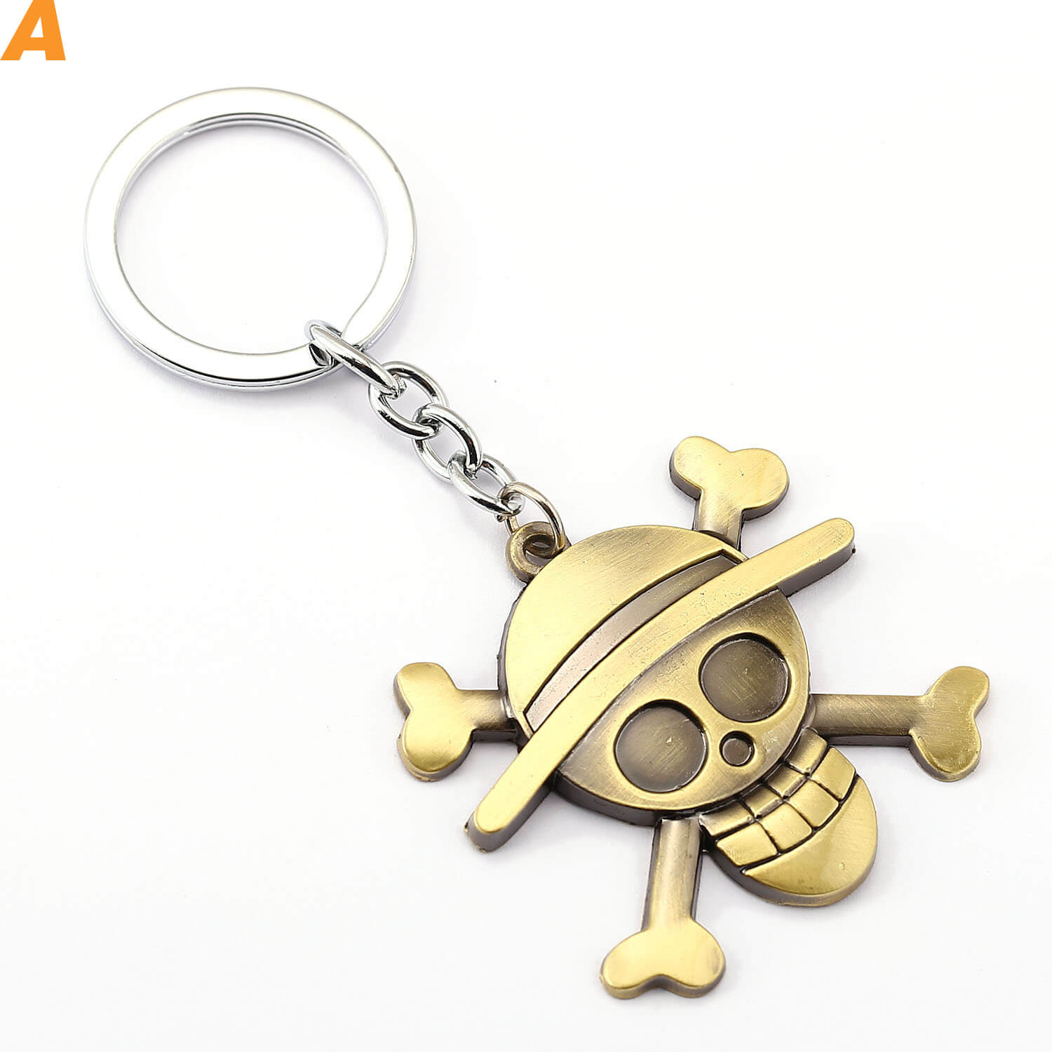 Personalized Luffy Skull Head Keychain One Piece Key Rings | WISHINY