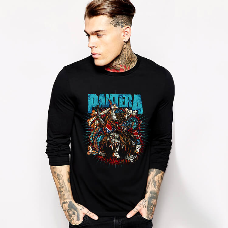 Quality Pantera Tshirt Black Metal Tee Long Sleeve | WISHINY