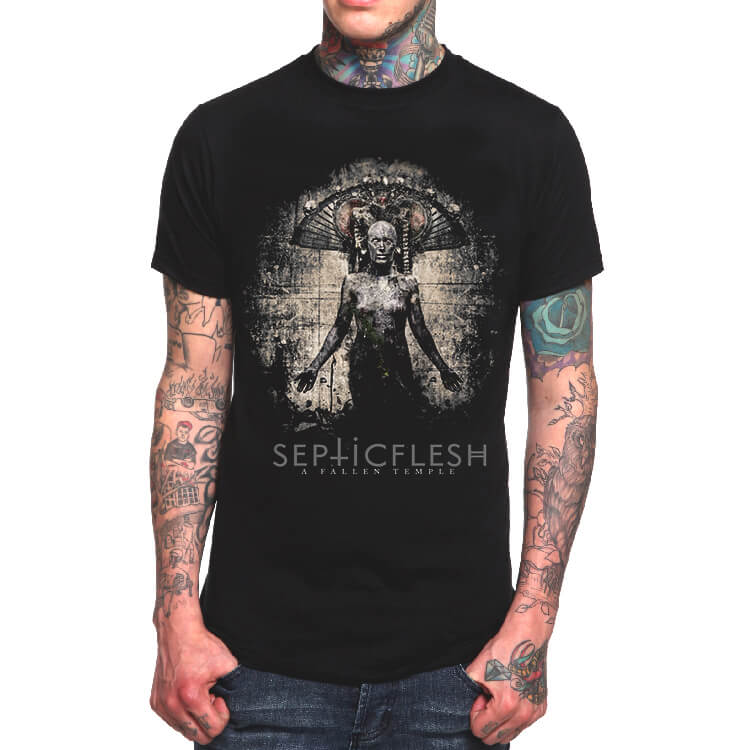 Septic Flesh Rock T Shirt Black Heavy Metal Shirt Wishiny
