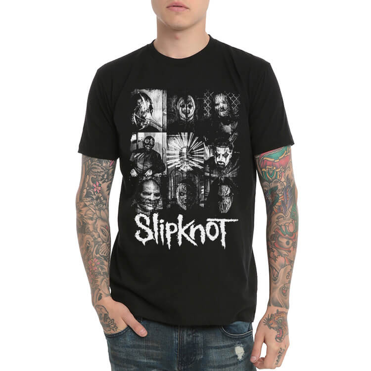 Slipknot Knotty Heavy Metal Rock Print T-Shirt Black