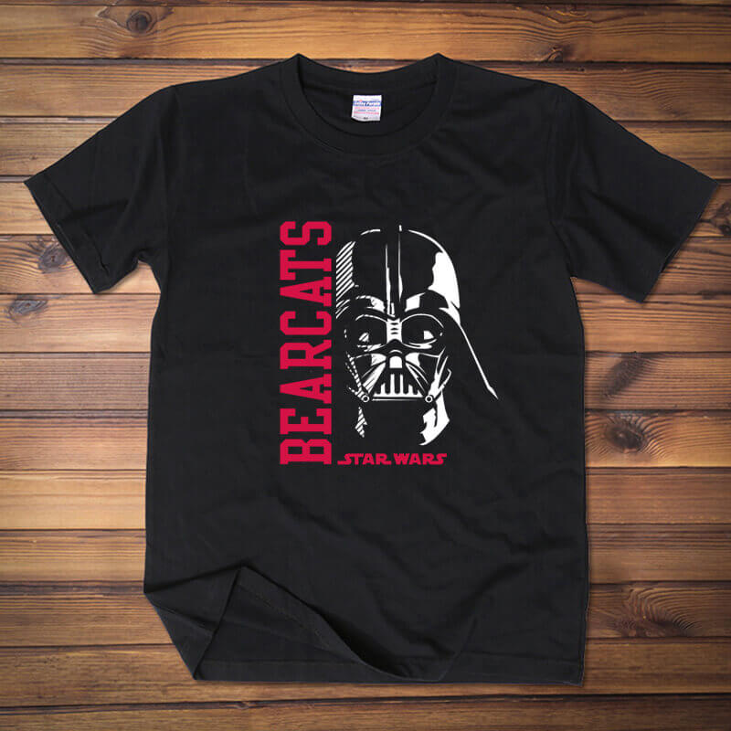 Luke Skywalker & Darth Saber Battle Under a Vader Sky Star Wars Mens T-Shirt