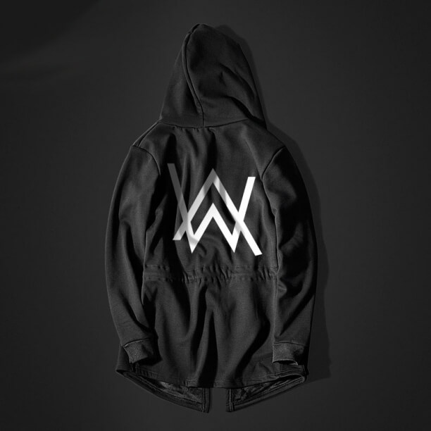 Cool Alan Walker vybledlé Cosplay Hoodie Long Black Pánská mikina