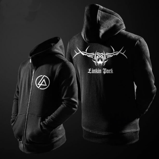 Linkin Park Zip sudadera para niños suéter negro