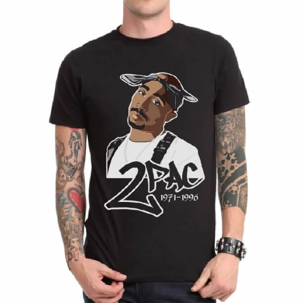 2PAC Tupac Hip Hop T-shirt para mulheres dos homens