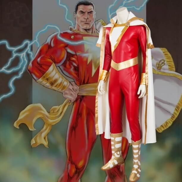 Captain Marvel Shazam Cosplay Kostüm