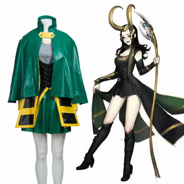 Marvel The Avengers Thor Female Loki Cosplay Costume