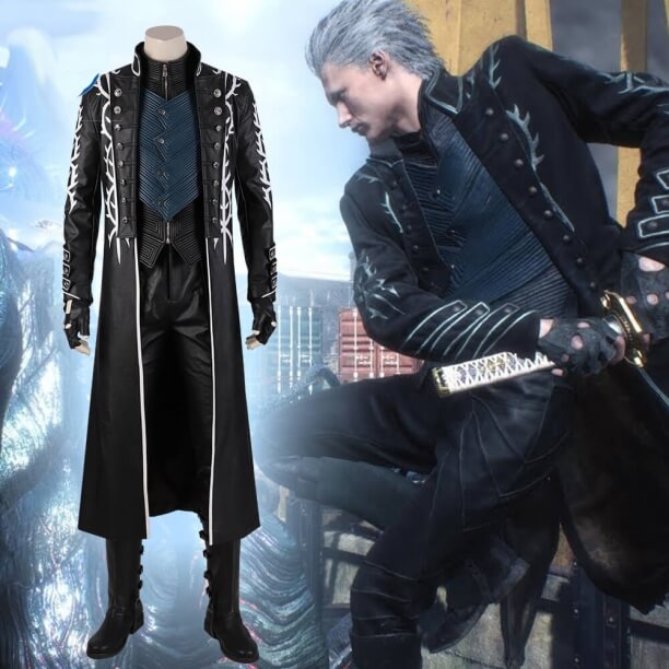 DMC 5 Game Vergil Cosplay Devil May Cry Coat