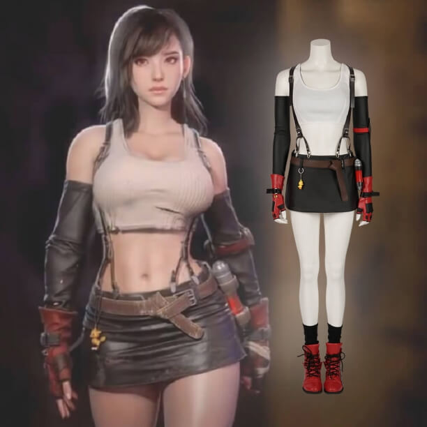 Game Costume Final Fantasy VII Remake Tifa Lockha Cosplay Costume