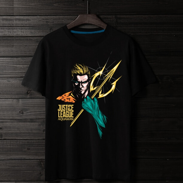 <p>Aquaman Tee Marvel Cotton T-Shirts</p>
