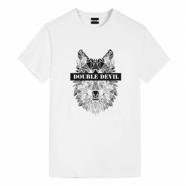 Geometrisches Wolf Design T-Shirt