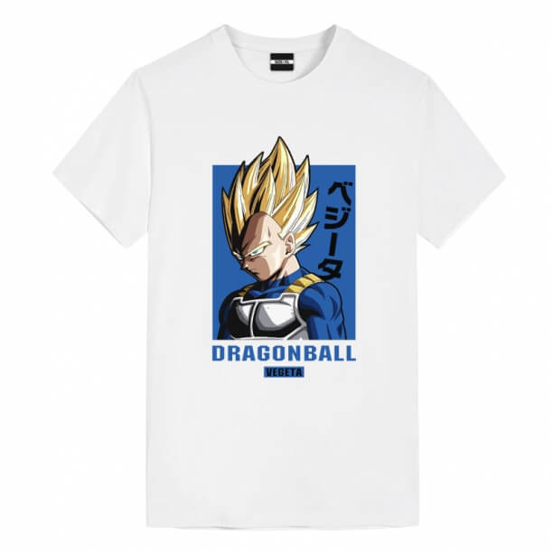 Camisa Dragon Ball Vegeta Camisa Branca Garota Anime