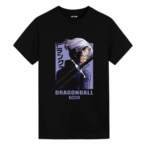 Trunks T-Shirt Dragon Ball Super Schwarzes Anime-Shirt