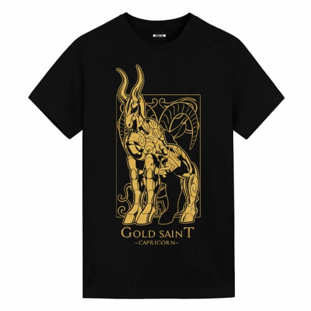 T-shirt noir Capricorne Saint Seiya Anime Shirts