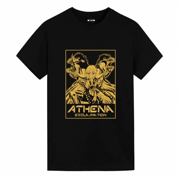 Saint Seiya Athena Exclamation Shirt Anime Tøj til mænd