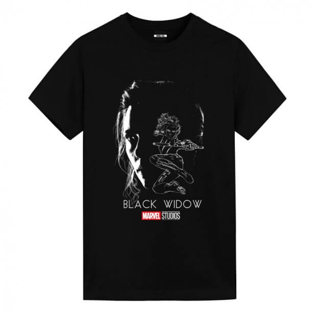 Camisetas da Viúva Negra Homens Marvel Camisetas