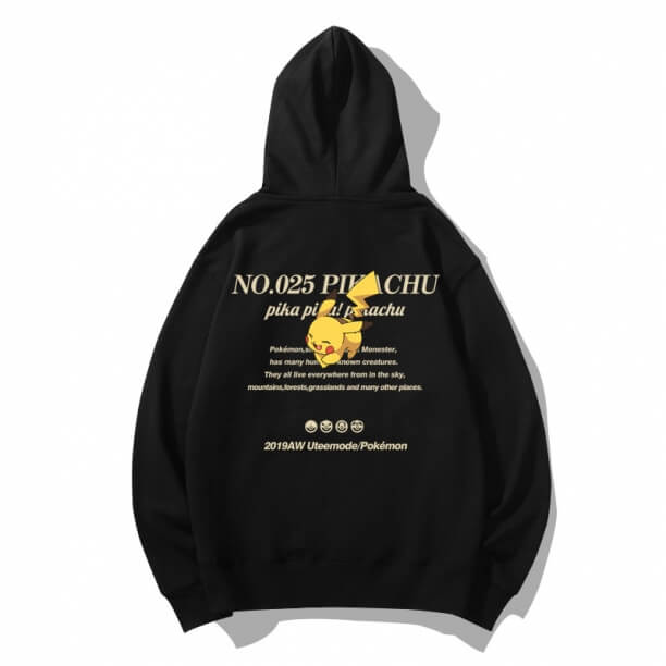 Jaqueta Pikachu de qualidade Pokémon Hoodies