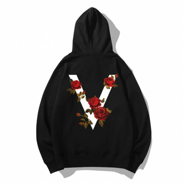 V-shaped Rose Sweatshirts Coat