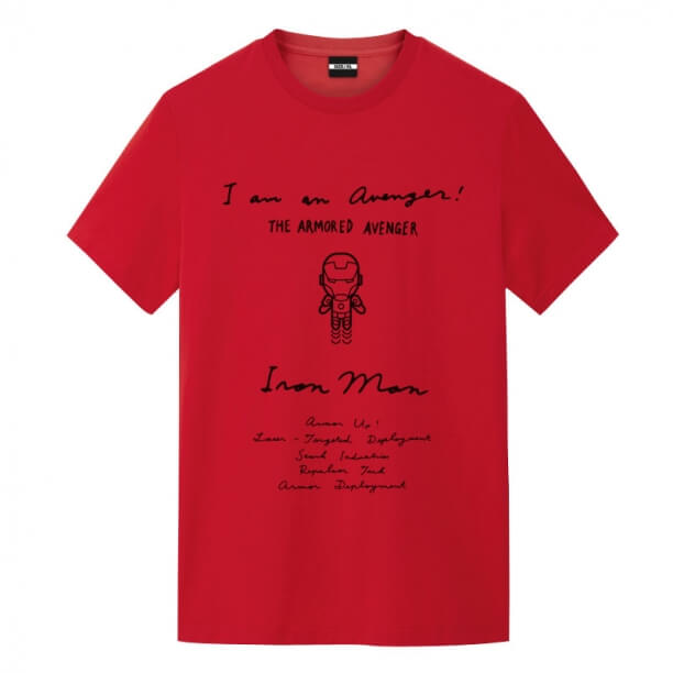 Iron Man Manuscript Design Shirts Marvel Christmas T Shirt