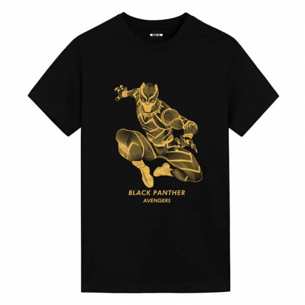 Black Panther Bronzing Tshirt Marvel Tees