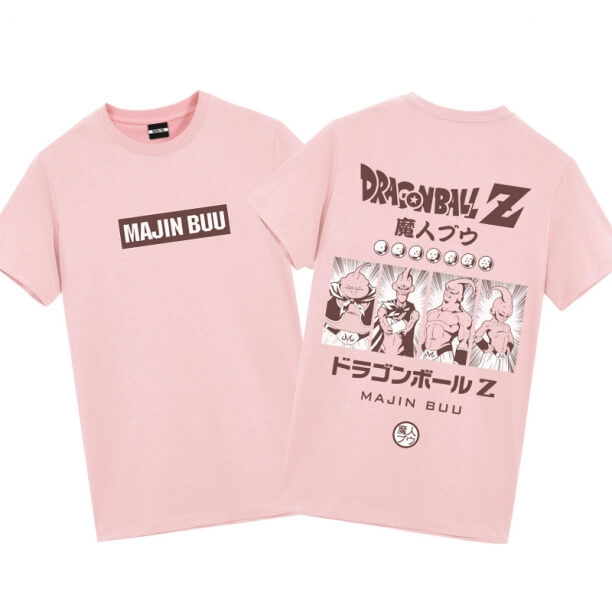 Dragon Ball Majin Buu Shirts 남성용 애니메이션 셔츠