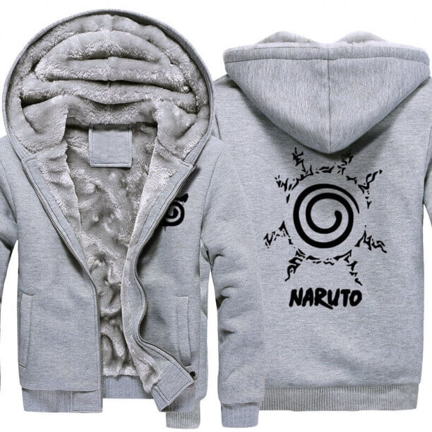 Hoodies Winter Warm Hoodies Naruto Uzumaki Logo Coats