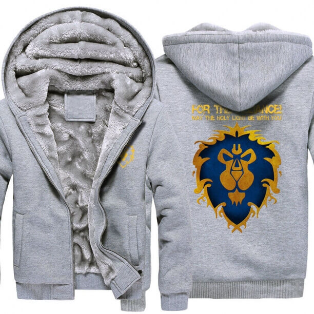 World of Warcraft Sweat à capuche d'hiver avec logo Lion WOW Manteaux d'hiver