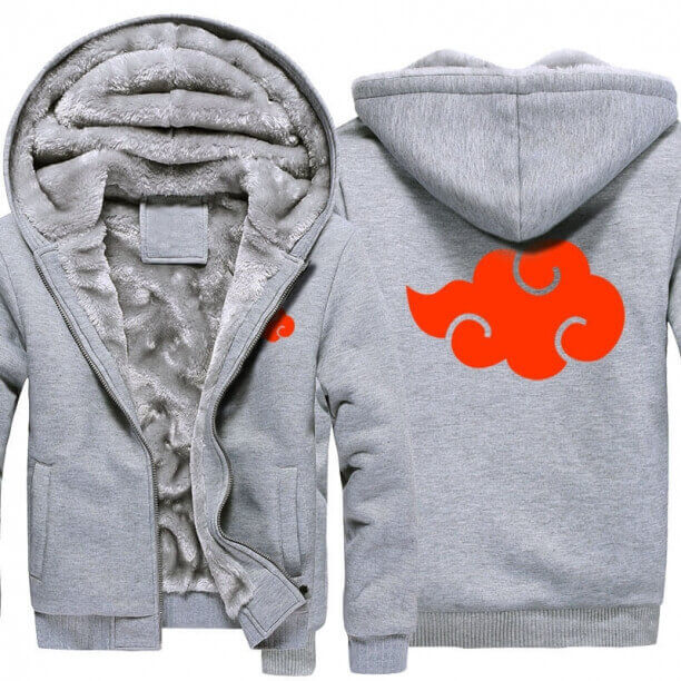 Naruto Akatsuki Logo Winter Coats Hoodies groase pentru iarnă